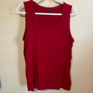 Eileen Fisher Red Cami Tank Top Rayon Lycra Soft Size XL